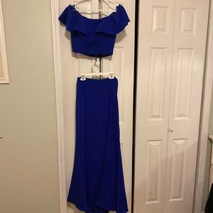 Stunning Royal Blue Two Piece Prom Dress